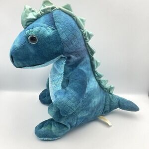 Dan Dee Dinosaur Plush Stuffed Animal Blue 14"‎ Soft